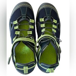 JBU Blue and Green Athletic Shoes with Velcro Closure